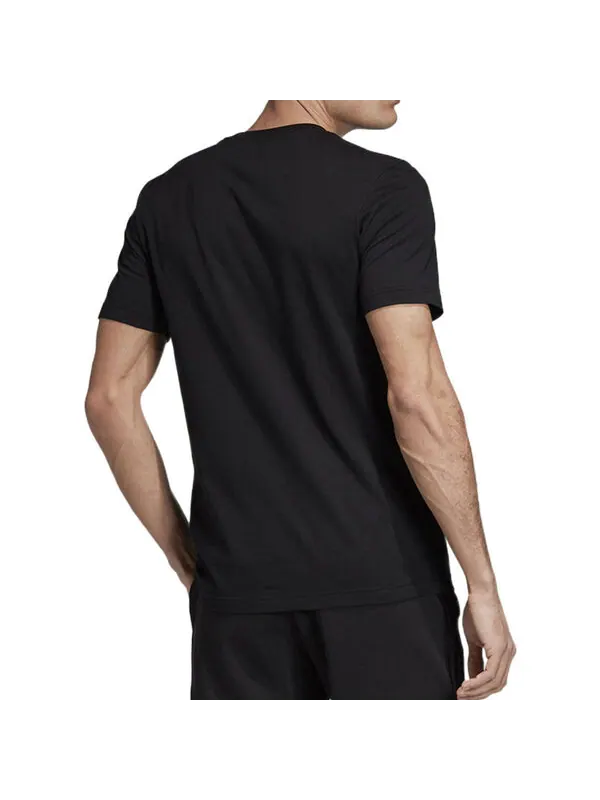 Футболка Men's adidas Alphabet Logo Printing Round Neck Casual Short Sleeve Black T-Shirt — изображение 4 из 4, мульти