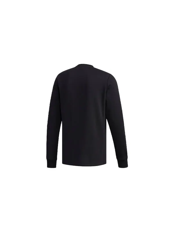 Толстовка adidas neo M C SW Round Neck Fleece Lined Long Sleeves Black — изображение 2 из 4, черный