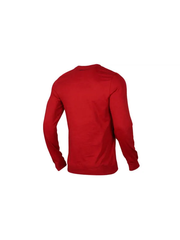 Толстовка adidas neo Large Logo Printing Round Neck Pullover Red — изображение 2 из 4, красный