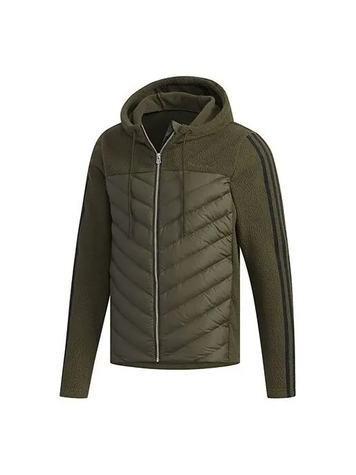 Пуховик adidas neo Men's Dly Down Jacket Armygreen — изображение 1 из 4, зеленый