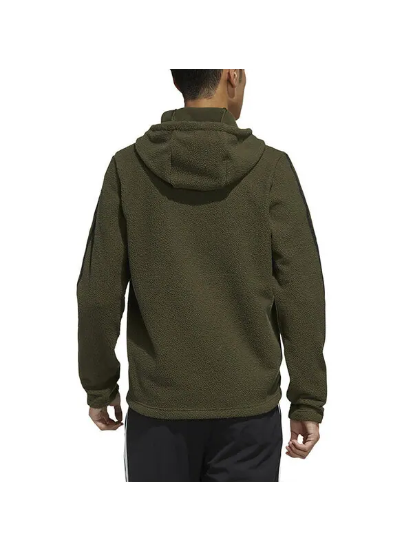 Пуховик adidas neo Men's Dly Down Jacket Armygreen — изображение 4 из 4, зеленый