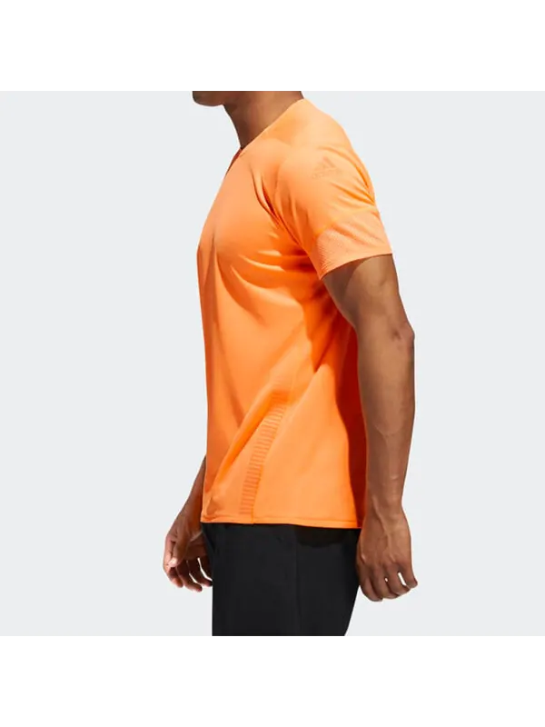Футболка Men's adidas 25/7 Tee Runr Running Short Sleeve Orange — изображение 2 из 3, оранжевый