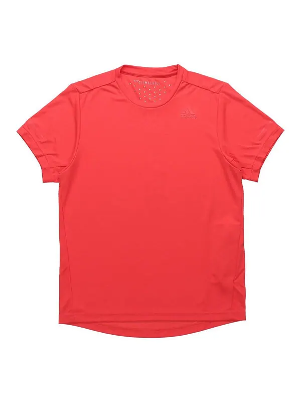 Футболка running training sports round neck short sleeve red Adidas — изображение 1 из 4, красный