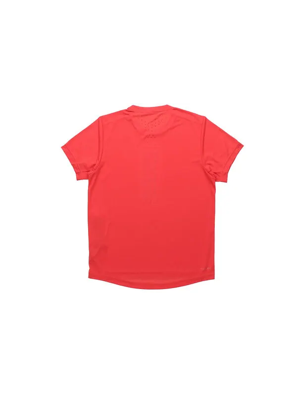 Футболка running training sports round neck short sleeve red Adidas — изображение 2 из 4, красный