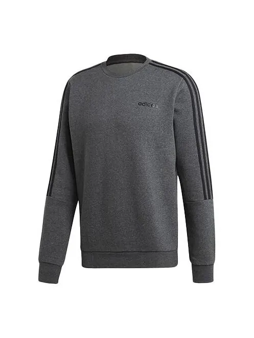 Толстовка adidas M CREW 3S Side Stripe Round Neck Gray — изображение 1 из 4, серый