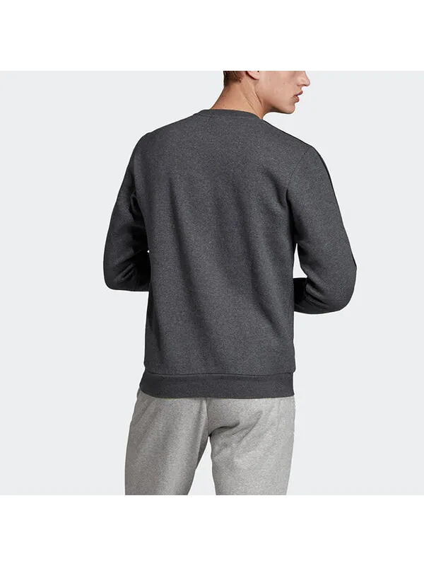 Толстовка adidas M CREW 3S Side Stripe Round Neck Gray — изображение 4 из 4, серый