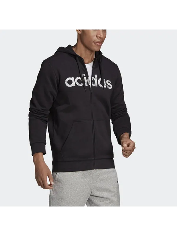 Куртка adidas Athleisure Casual Sports hooded Zipper Jacket Black — изображение 3 из 3, мульти