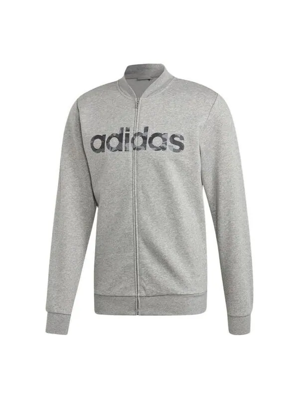 Куртка adidas Commercial Bomber 'Medium Grey Heather' — изображение 1 из 2, серый/серый/черный