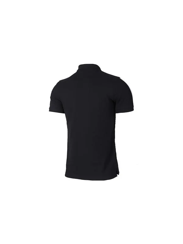 Футболка casual sports breathable short sleeve polo shirt black Adidas — изображение 2 из 4, черный