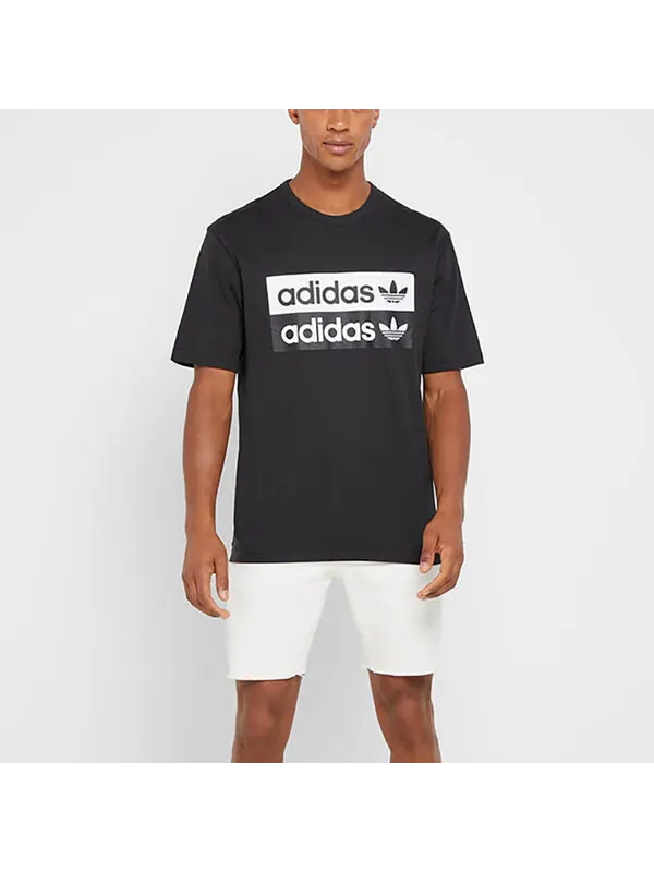 Футболка originals vocal logo printing short sleeve black Adidas — изображение 3 из 4, черный