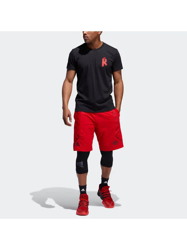 Шорты ros c365 short casual sports breathable basketball shorts red Adidas — изображение 3 из 4, красный