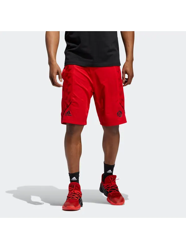 Шорты ros c365 short casual sports breathable basketball shorts red Adidas — изображение 4 из 4, красный