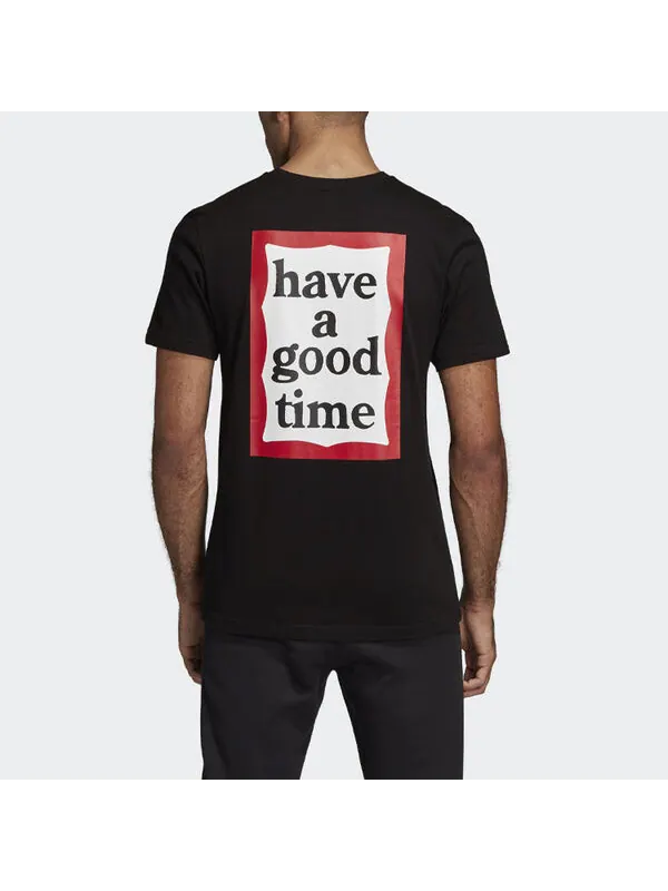 Футболка originals x have a good time hagt men's tee black Adidas — изображение 4 из 4, черный