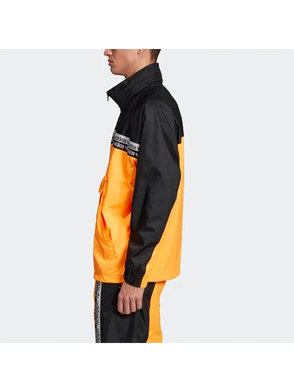Куртка adidas originals MENS RYV Vocal Neon TT 1/4 Zip Hidden Hoodie Jacket Black/Yellow — изображение 4 из 4