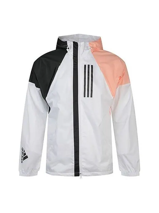Куртка adidas W.N.D. Jacket 'White/Black/Glow Pink' — изображение 1 из 4, белый