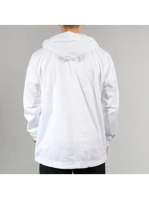 Куртка Men's adidas Sports Stylish Zipper Hooded Jacket White — изображение 2 из 3, белый