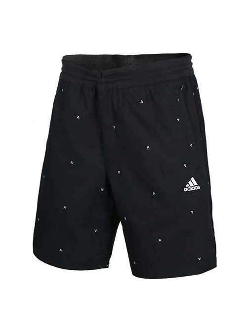 Шорты shorts dots casual sports woven breathable black Adidas — изображение 1 из 4, черный