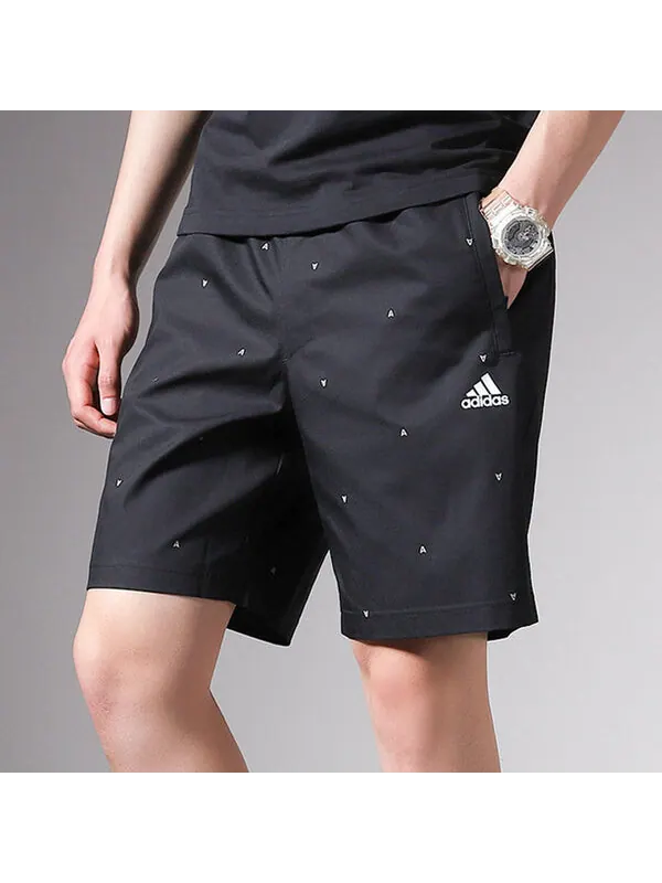 Шорты shorts dots casual sports woven breathable black Adidas — изображение 3 из 4, черный