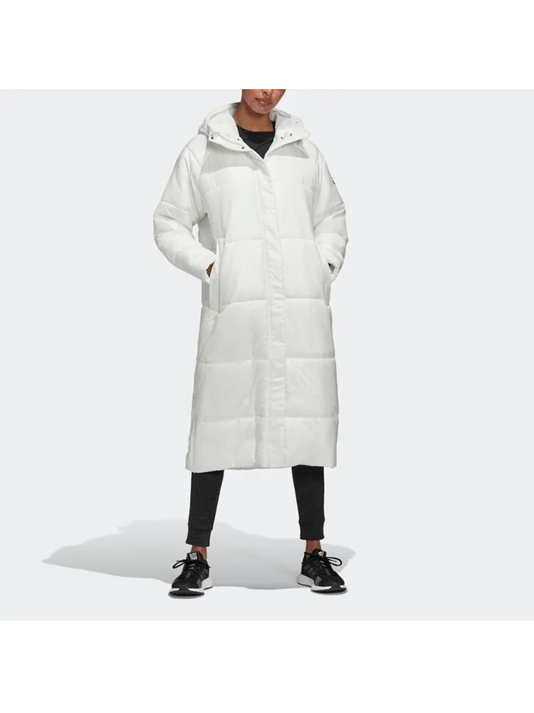 Пальто пуховое женское Adidas Big Baffle Long — изображение 3 из 6, белый