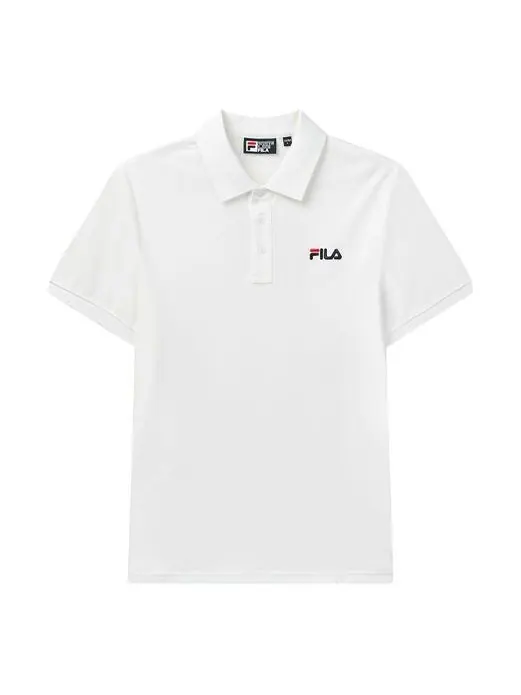 Футболка logo bee embroidered short sleeve polo white Fila — изображение 1 из 4, белый
