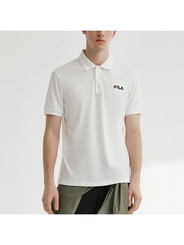 Футболка logo bee embroidered short sleeve polo white Fila — изображение 4 из 4, белый