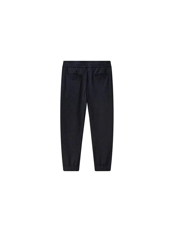 Брюки stripe straight knit casual long pants blue Fila — изображение 2 из 2, синий
