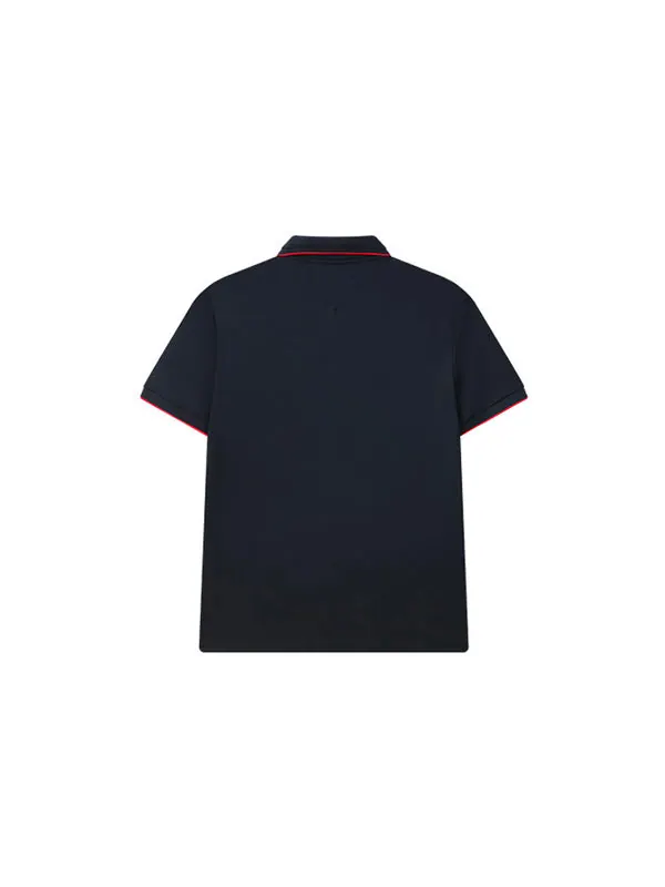 Футболка red colorblock logo short sleeve polo blue Fila — изображение 2 из 4, синий