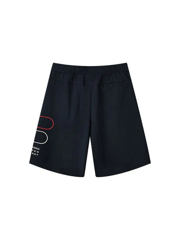 Шорты alphabet logo knit casual sports shorts blue Fila — изображение 2 из 4, синий