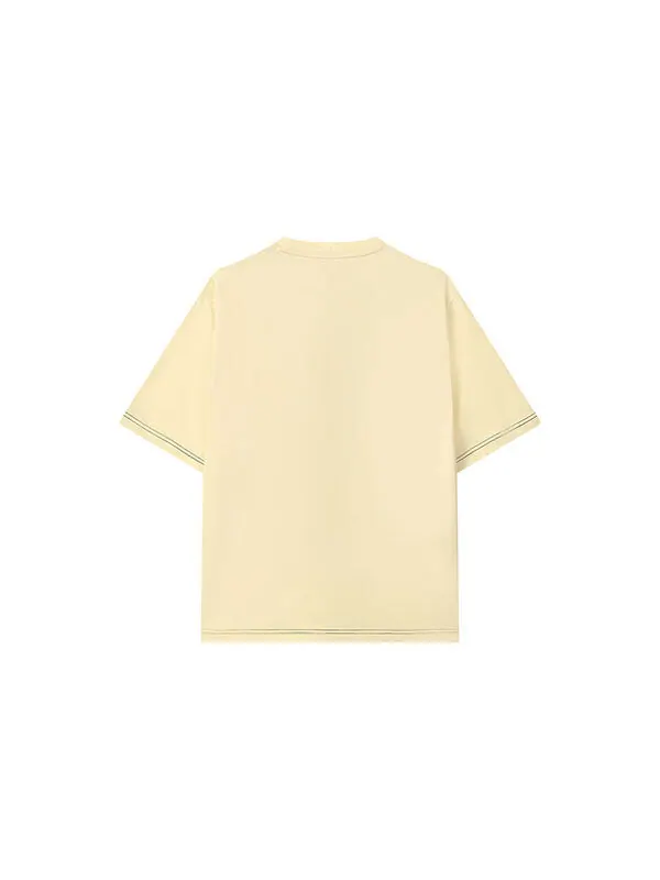 Футболка letters logo print sport loose round neck short sleeves t shirt men's yellow Fila — изображение 2 из 2, желтый