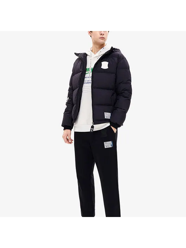 Куртка x mihara yasuhiro collaborative oversized hooded down jacket 'black white blue' Fila — изображение 3 из 4