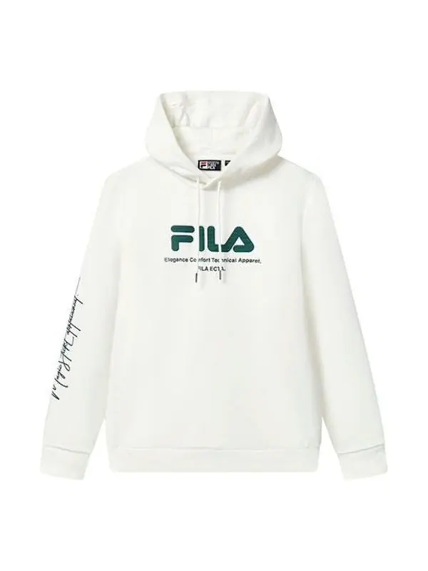 Толстовка logo graphic hoodie 'white green' Fila — изображение 1 из 2, белый/зеленый