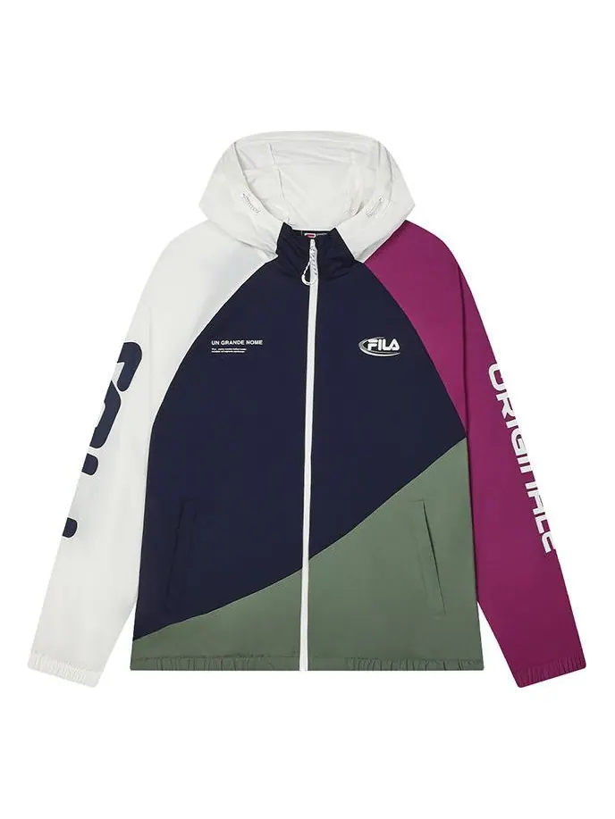 Куртка FILA Originale Collection Jacket 'White Navy Purple' — изображение 1 из 6, белый