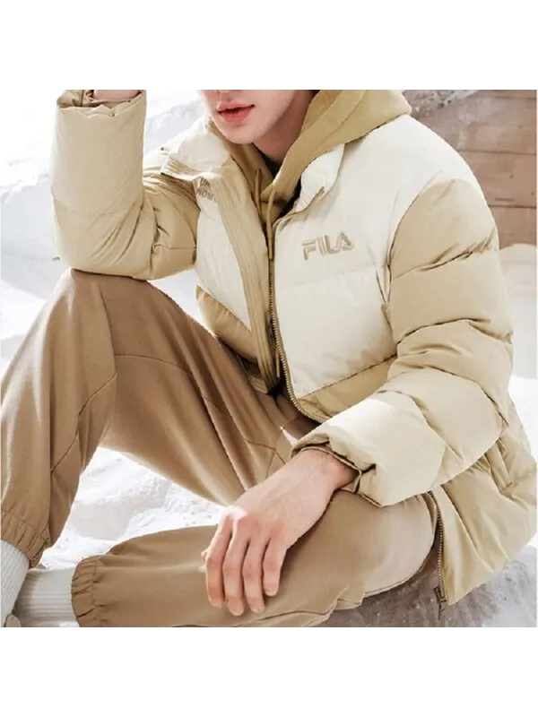 Куртка down jacket 'beige white' Fila — изображение 3 из 3, бежевый/белый