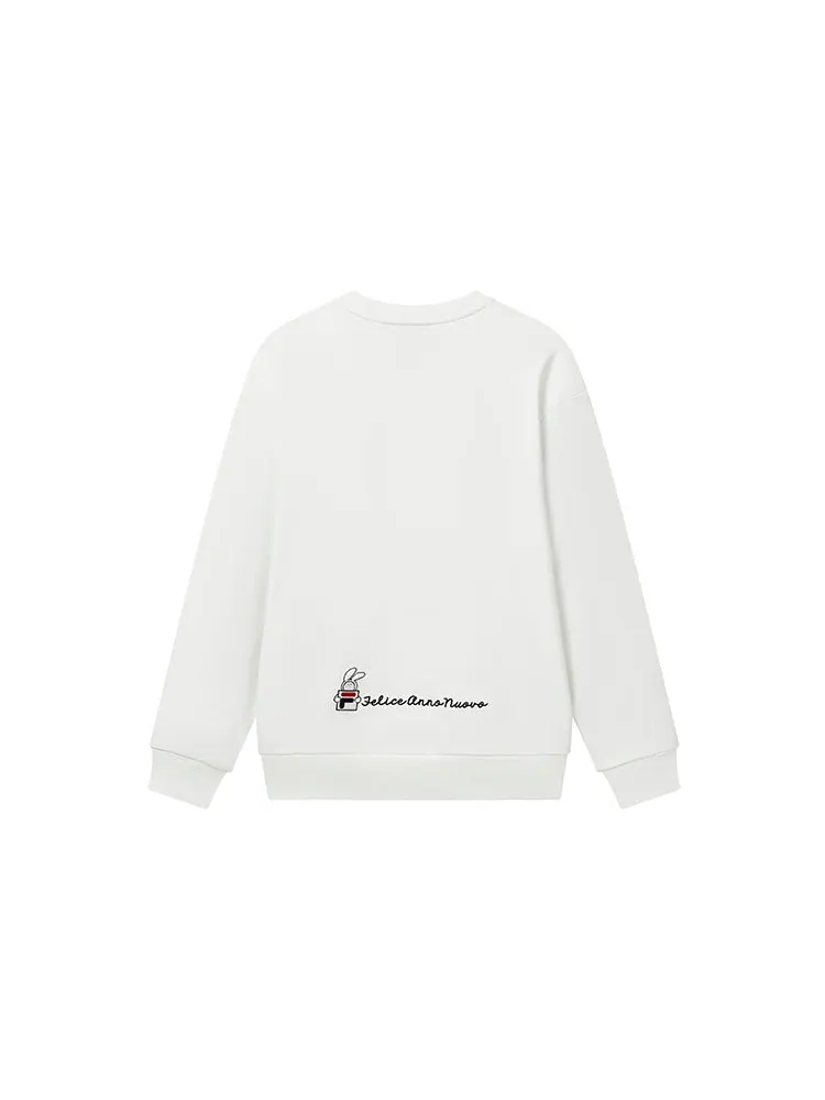 Свитер FILA Graphic Print Pullover 'White' — изображение 2 из 2, белый