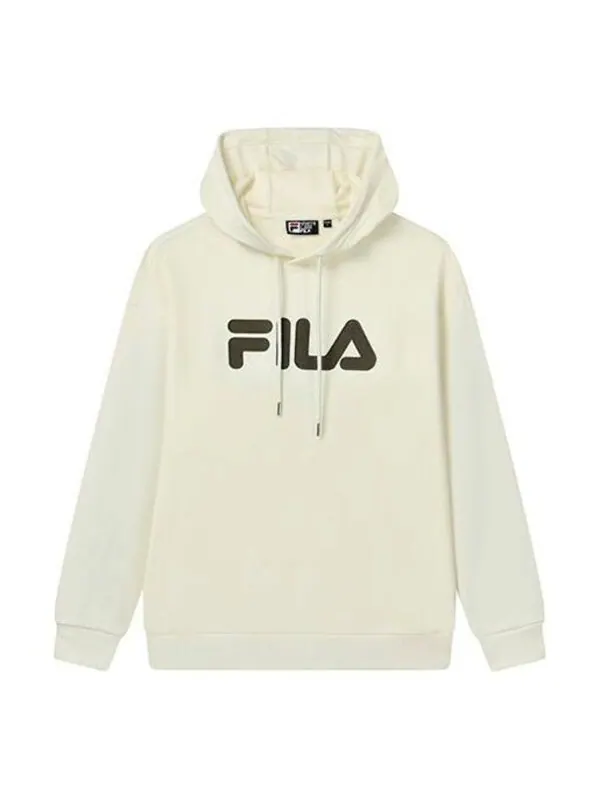 Толстовка classic logo hoodie 'white black' Fila — изображение 1 из 2, белый/черный