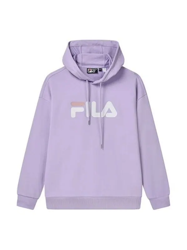 Толстовка classic logo hoodie 'purple white' Fila — изображение 1 из 3, фиолетовый/белый