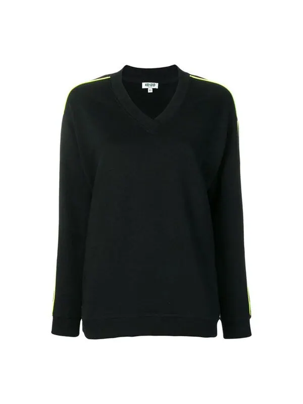 Свитер logo v neck sports hoodie black Kenzo — изображение 1 из 4, черный