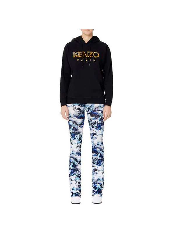 Свитер logo pattern cotton black Kenzo — изображение 3 из 4, черный