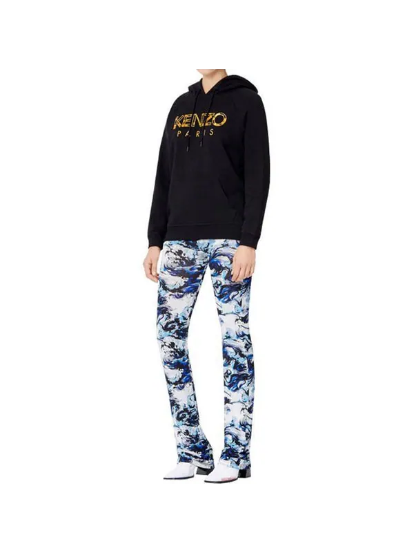 Свитер logo pattern cotton black Kenzo — изображение 4 из 4, черный