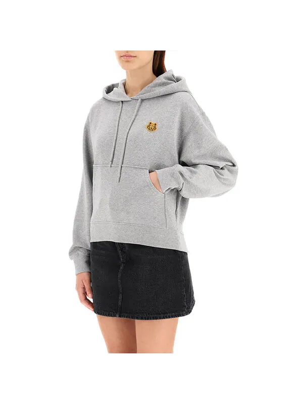 Свитер fw20 small tiger head loose hooded long sleeves hoodie pearl gray Kenzo — изображение 4 из 4, серый