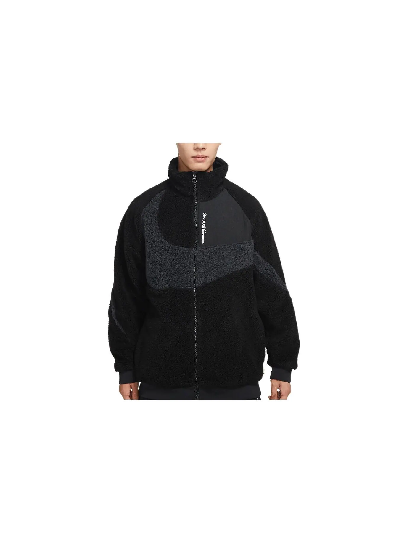 Куртка Nike Swoosh 2-Way Fleece — изображение 3 из 6, черный