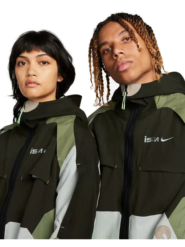 Куртка Nike ISPA Jacket 'Sequoia Alligator Light Silver' — изображение 3 из 4, светлый серебристый
