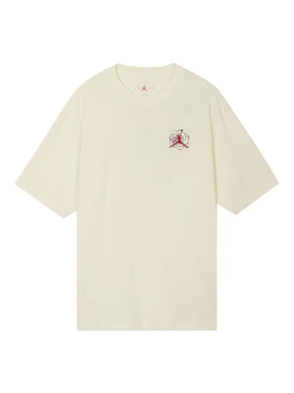 Футболка (WMNS) Air Jordan x Teyana Taylor Vintage T-shirt 'Coconut Milk' — изображение 1 из 2, красный