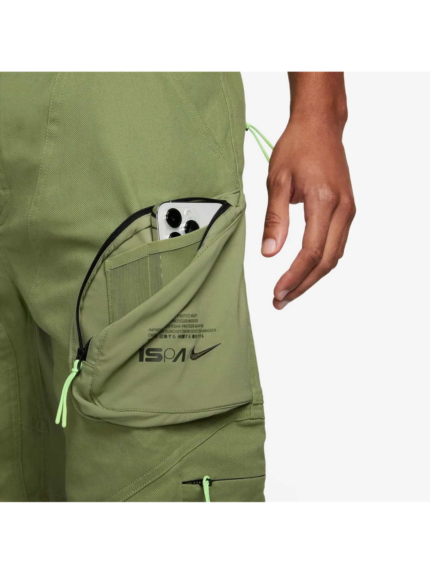 Брюки Nike ISPA Pants 2.0 'Green' — изображение 3 из 5, зеленый