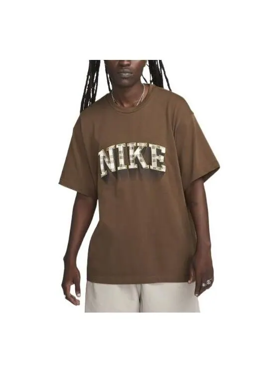 Футболка Nike Check Logo T-Shirt 'Cocoa' — изображение 1 из 4, мульти