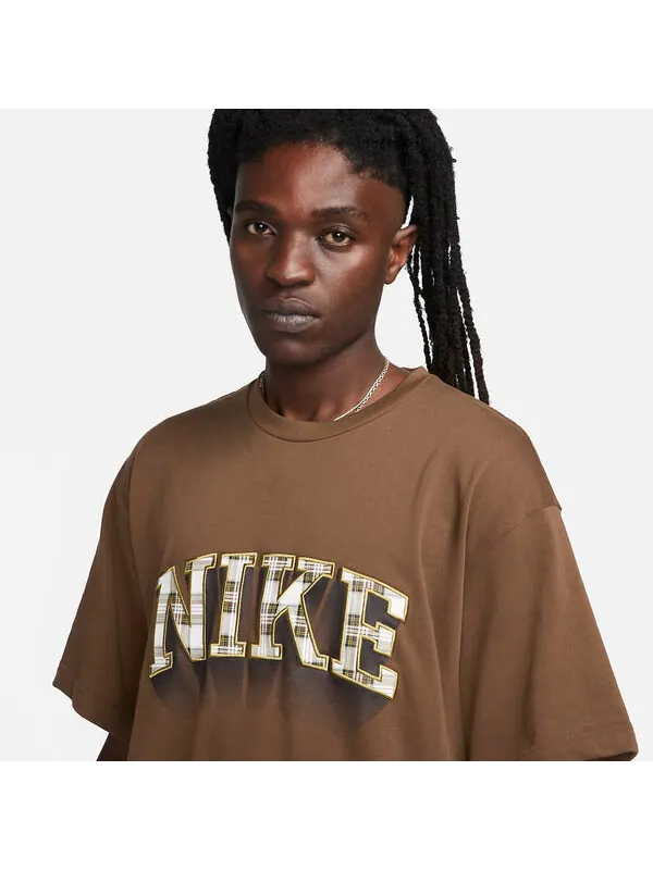 Футболка Nike Check Logo T-Shirt 'Cocoa' — изображение 2 из 4, мульти