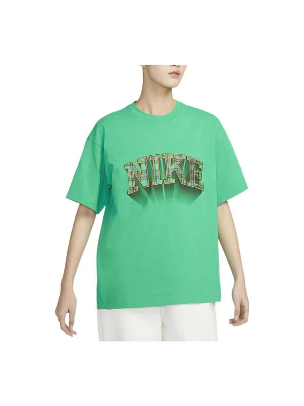 Футболка Nike Check Logo T-Shirt 'Green' — изображение 1 из 4, зеленый/мульти