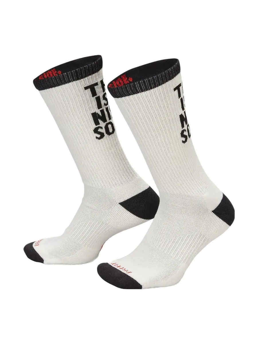 Носки Nike Everyday Plus Cushioned Crew Socks 'Sail Black' — изображение 1 из 3, бежевый