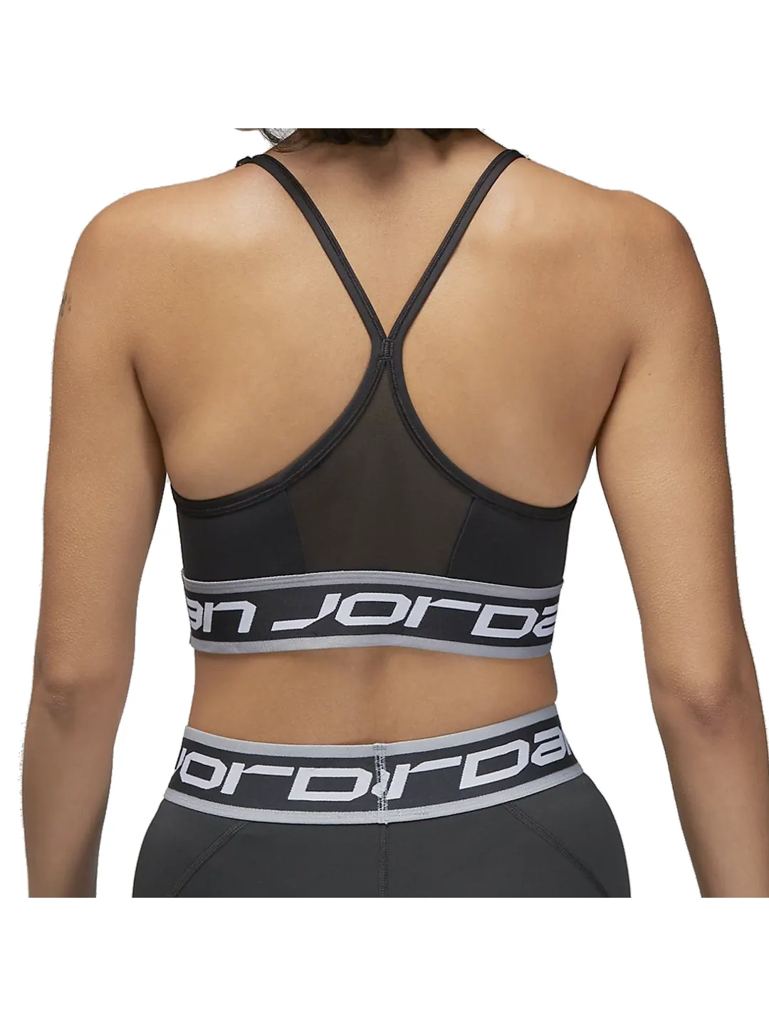 (WMNS) Спортивный бюстгальтер Air Jordan Indy Light Support 'Black' — изображение 2 из 2, черный/белый