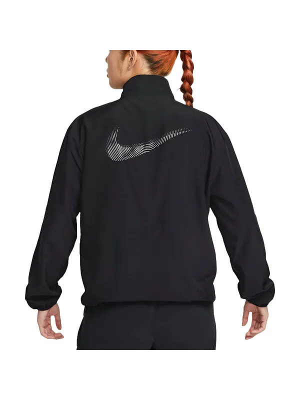 Куртка dri fit swoosh беговая куртка азиатские размеры Nike — изображение 2 из 2, черный/серый